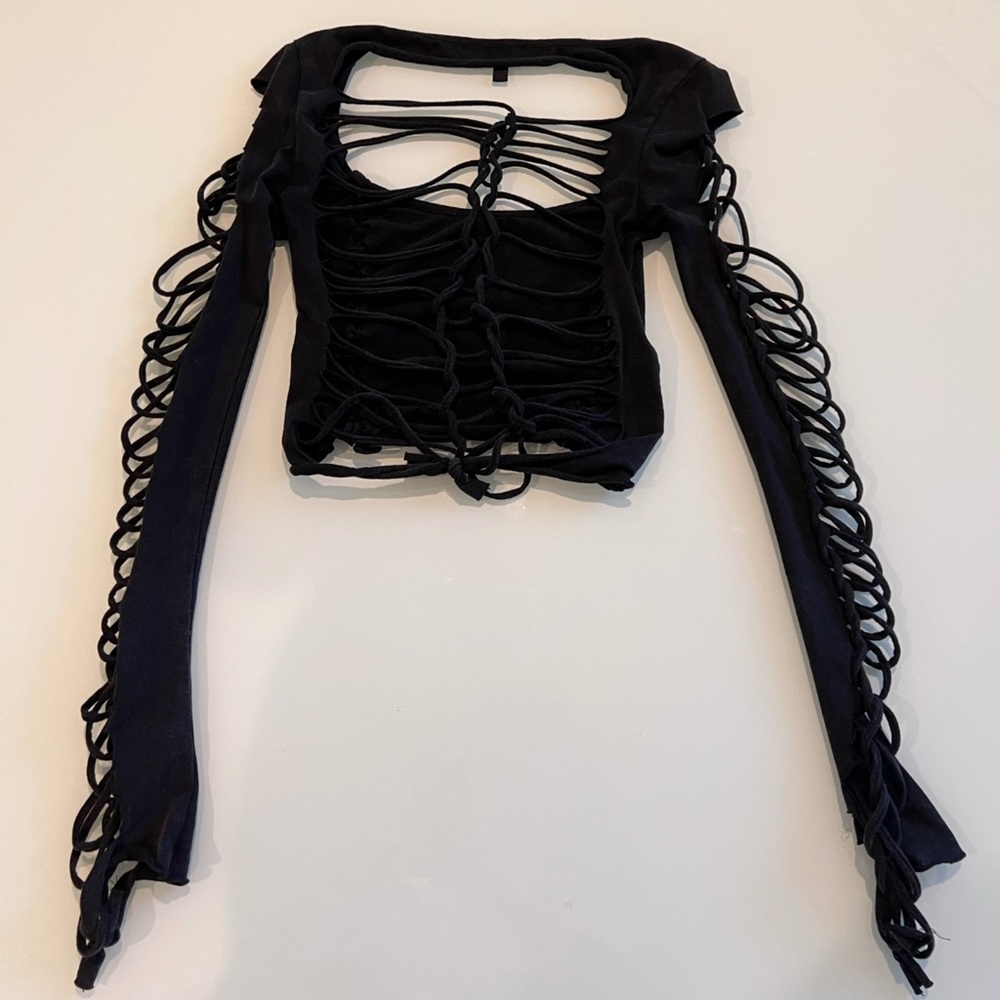 grunge / goth black crop top from dolls kill
